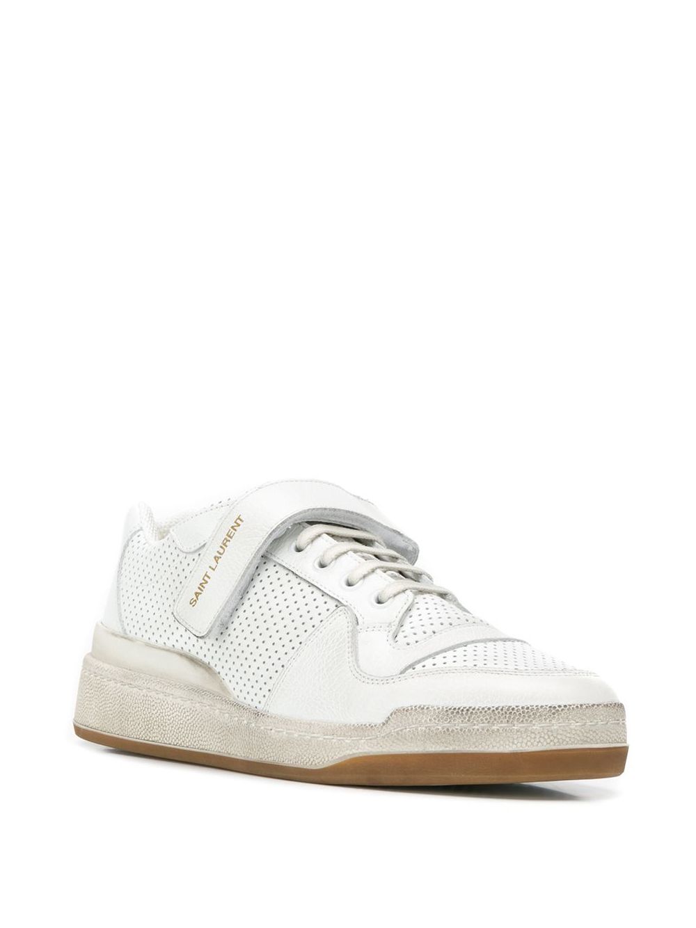 Saint Laurent SL24 worn-effect Sneakers - Farfetch