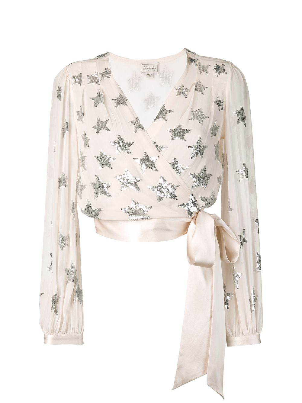 фото Temperley London блузка Starlet с запахом и отделкой пайетками