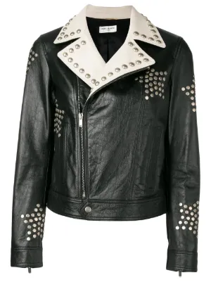 saint laurent leather jacket womens