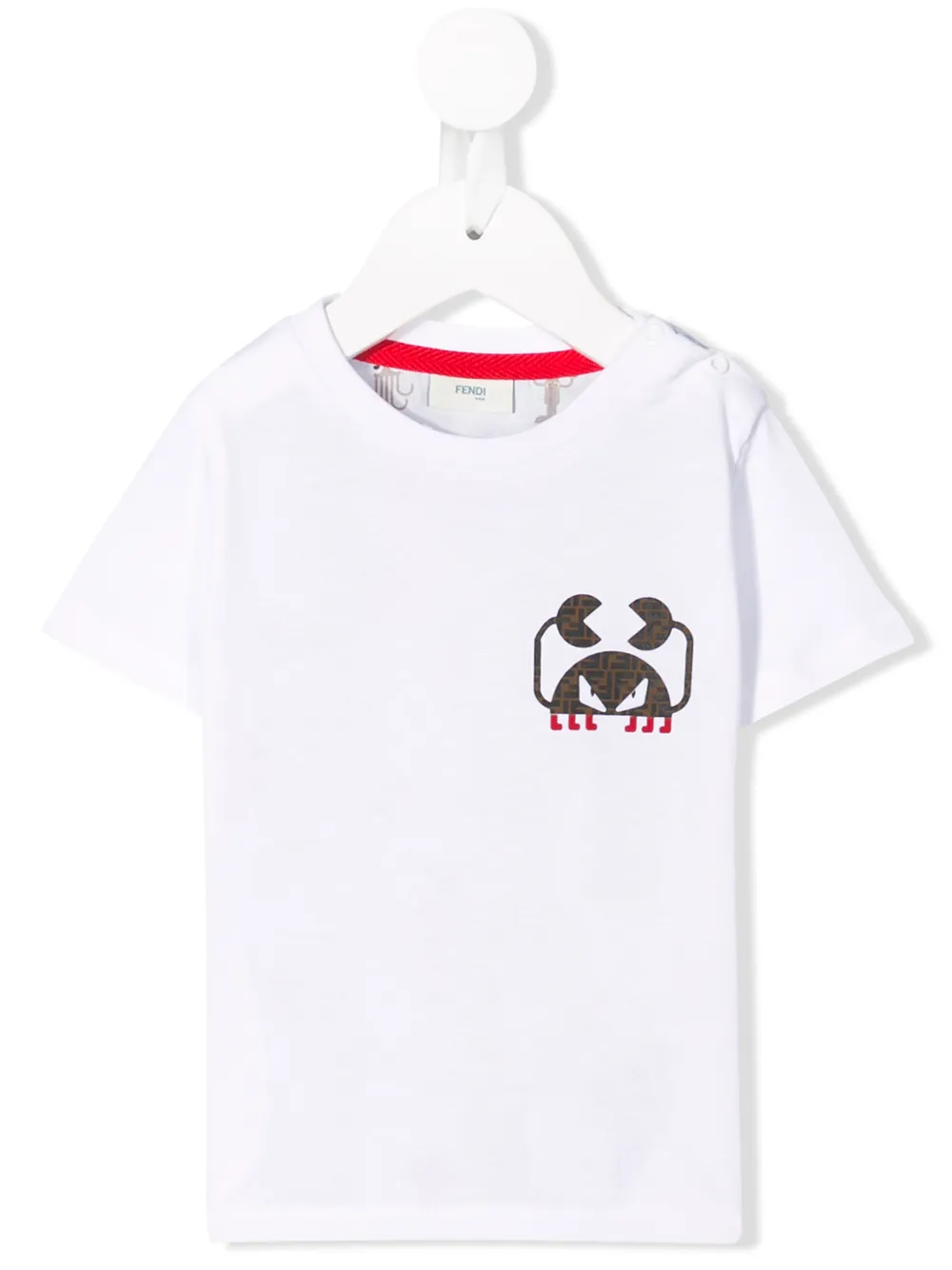 Fendi Kids футболка с изображением краба Fendi Kids футболка с изображением краба