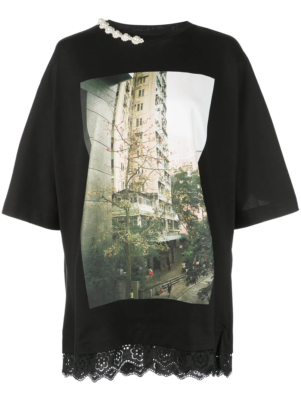 Simone Rocha T-shirts SIMONE ROCHA PHOTO PRINT T-SHIRT - BLACK