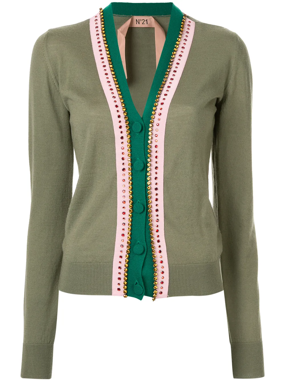 N°21 Tops Nº21 CARDIGAN MIT V-AUSSCHNITT - GRÜN