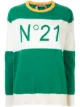 Image 1 of Nº21 contrast panels logo jumper