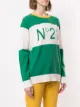 Nº21 contrast panels logo jumper