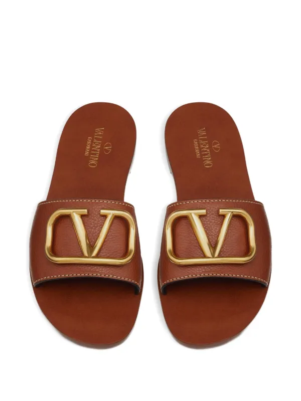 VLogo Signature embroidered sandals