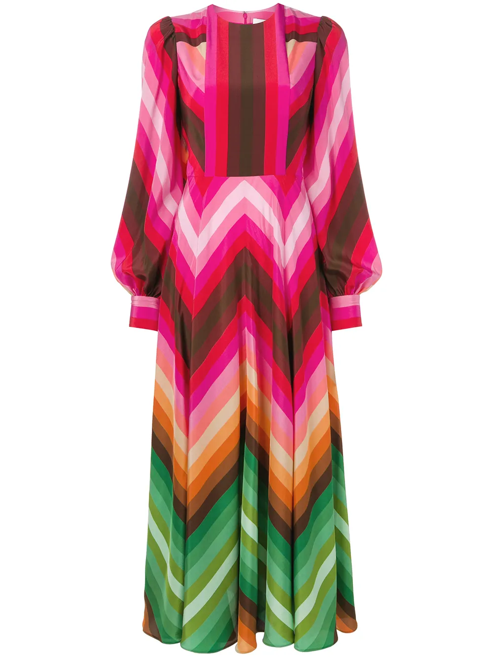 Valentino Garavani Jurk met chevron print Roze