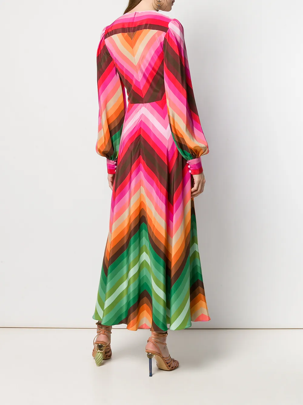 Valentino Garavani Jurk met chevron print Roze