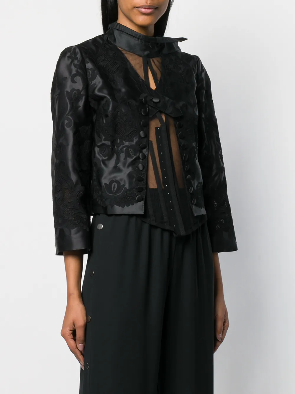 Dolce & Gabbana lace-embellished corset jacket