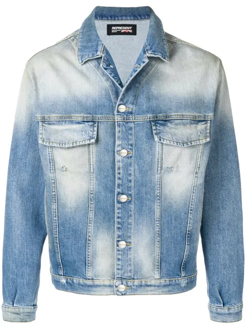 Represent washed denim jacket