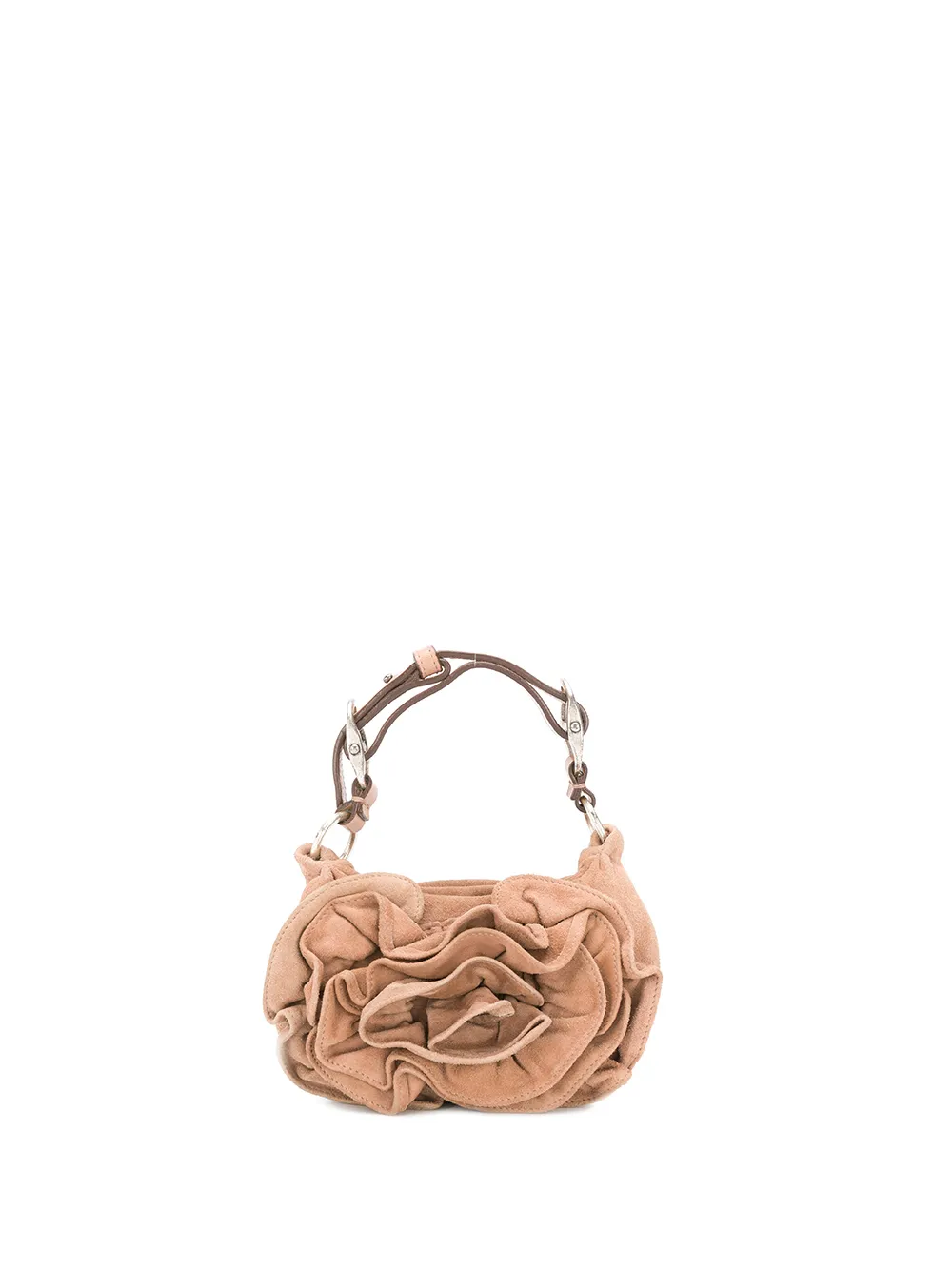 Saint Laurent Pre-Owned mini sac à main à design drapé - Marron Top Merken Winkel