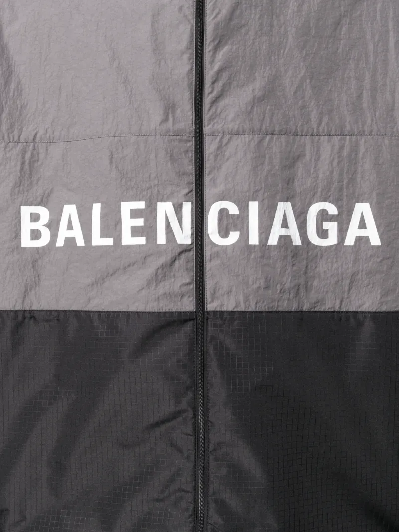 Balenciaga logo windbreaker jacket grey 