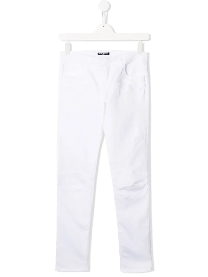Balmain Kids джинсы в байкерском стиле