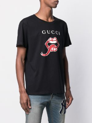 gucci shirt with lips