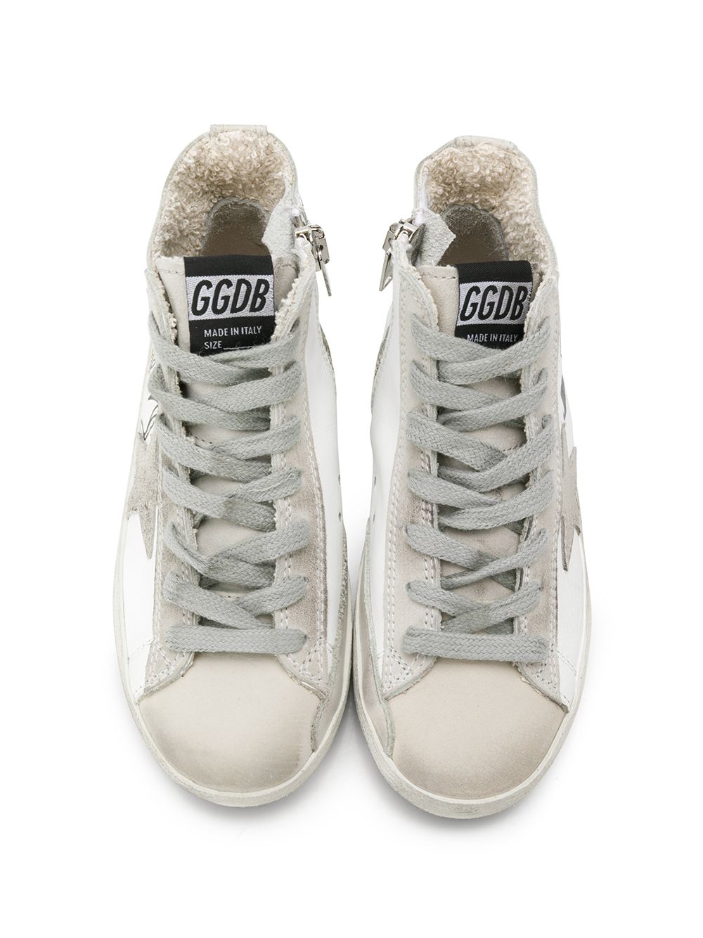 фото Golden goose kids высокие кроссовки с принтом scribble