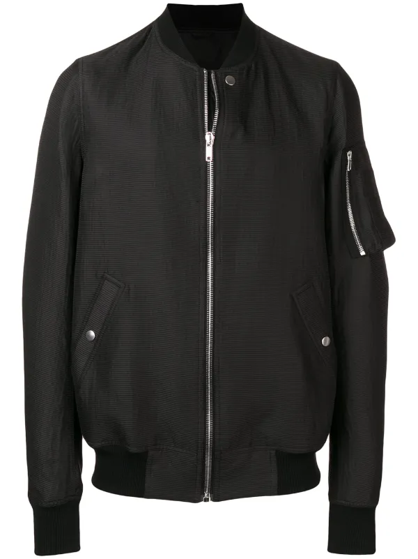 Rick Owens Bomber Jacket With Rib Collar - Farfetch