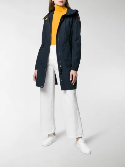 Parajumpers hooded shell raincoat blue 