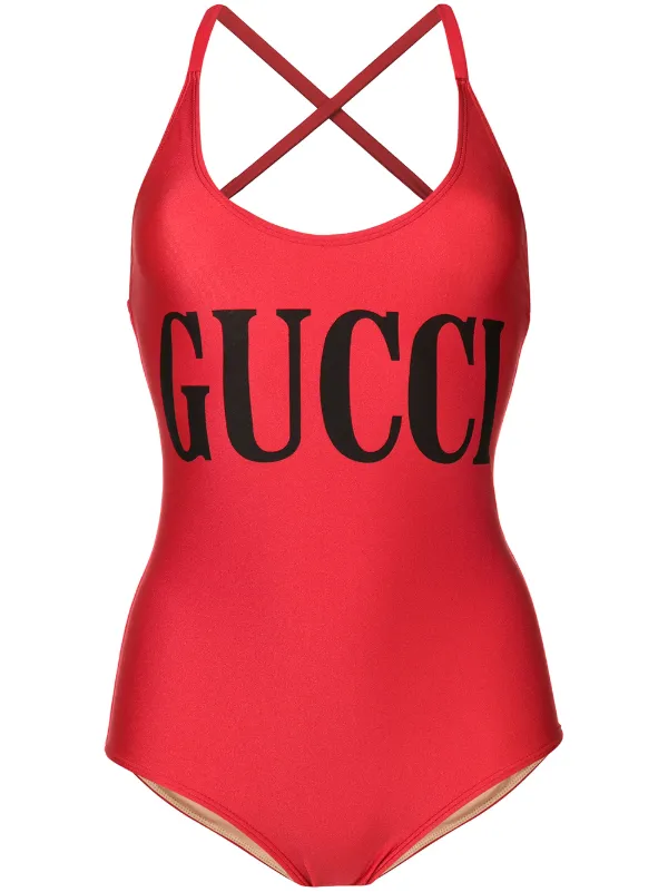 gucci swimsuit red