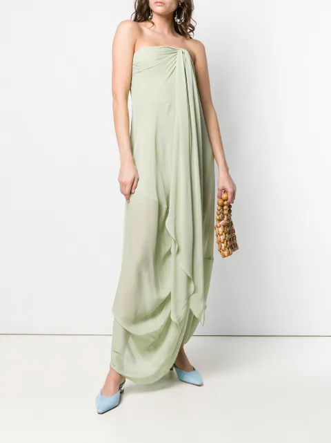 Draped Strapless Dress