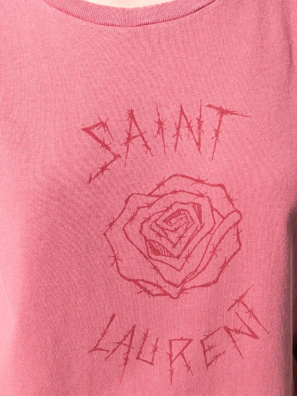 saint laurent rose t shirt