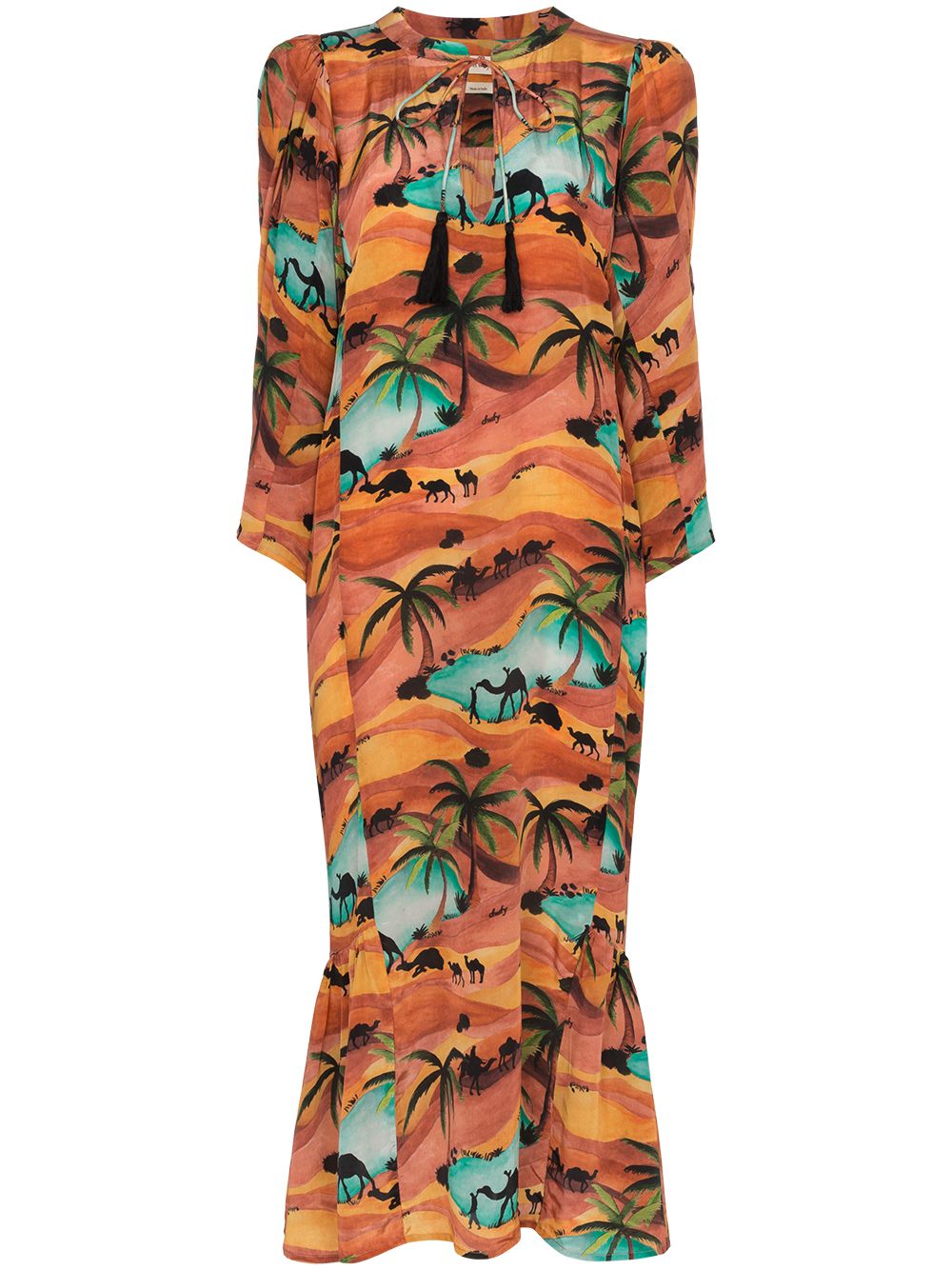 oasis orange floral dress