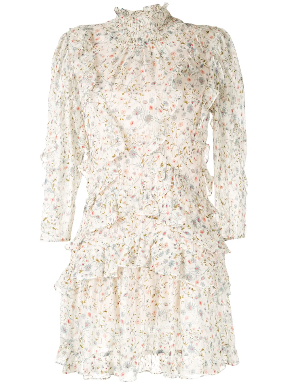 rebecca taylor vivianna ruffled floral dress