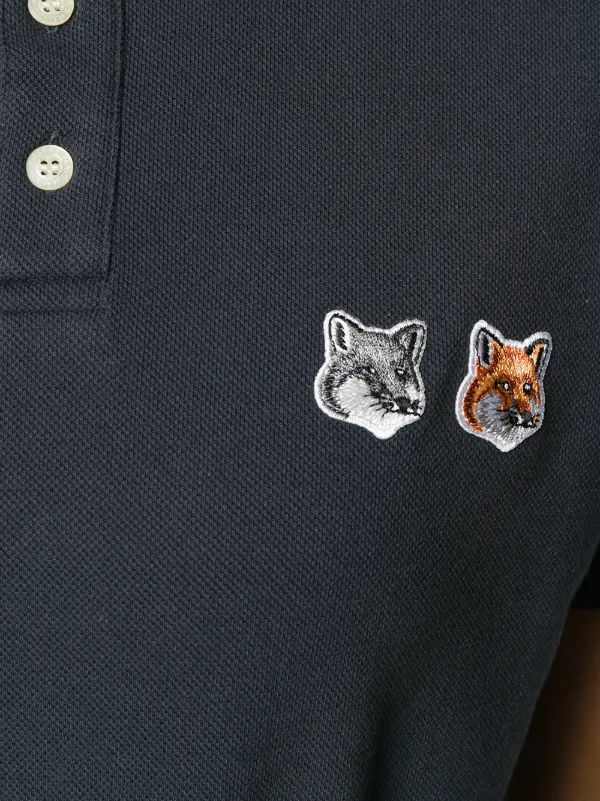 maison kitsune double fox head cardigan