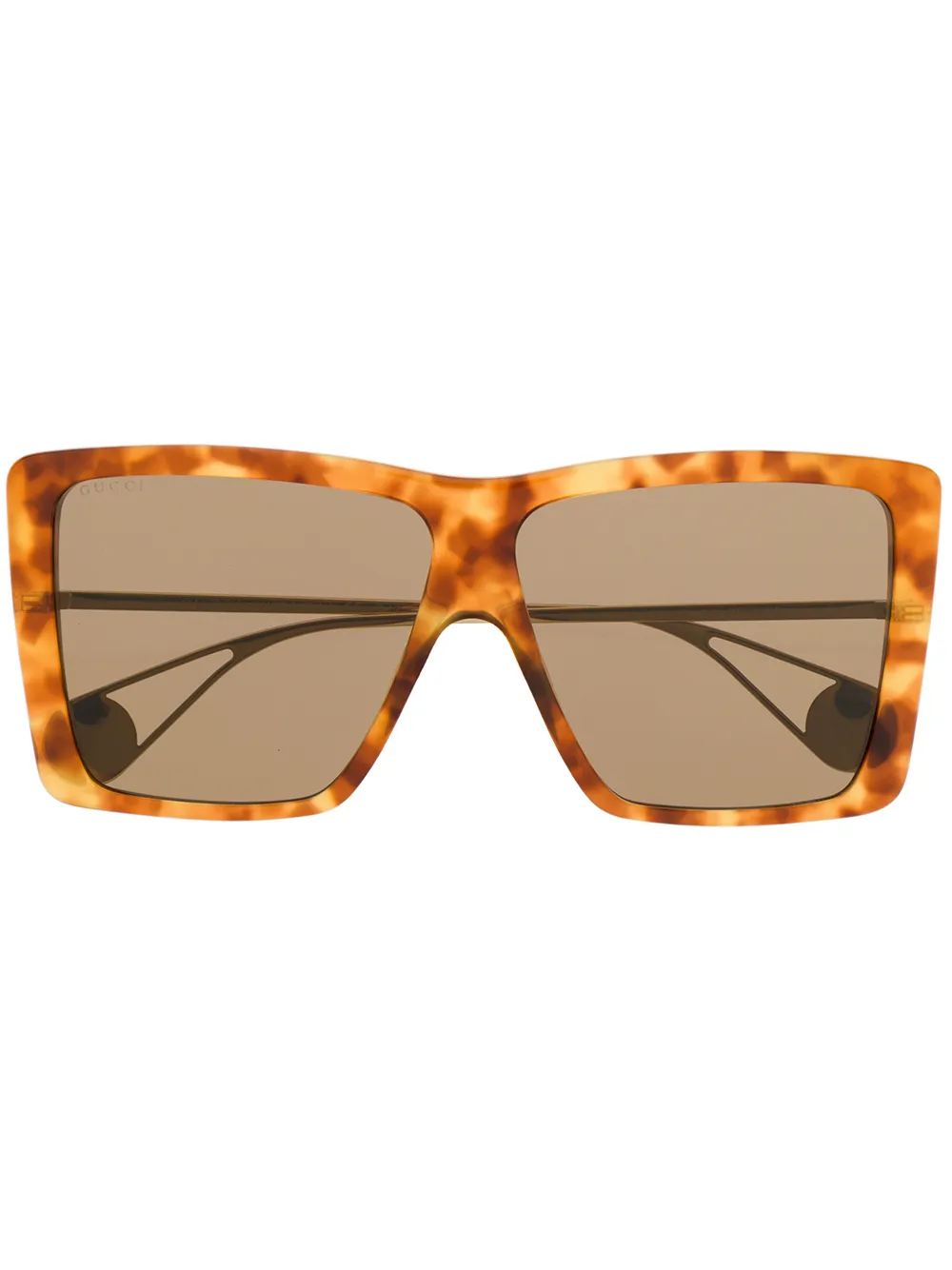 Gucci Eyewear Zonnebril met vierkant montuur Bruin
