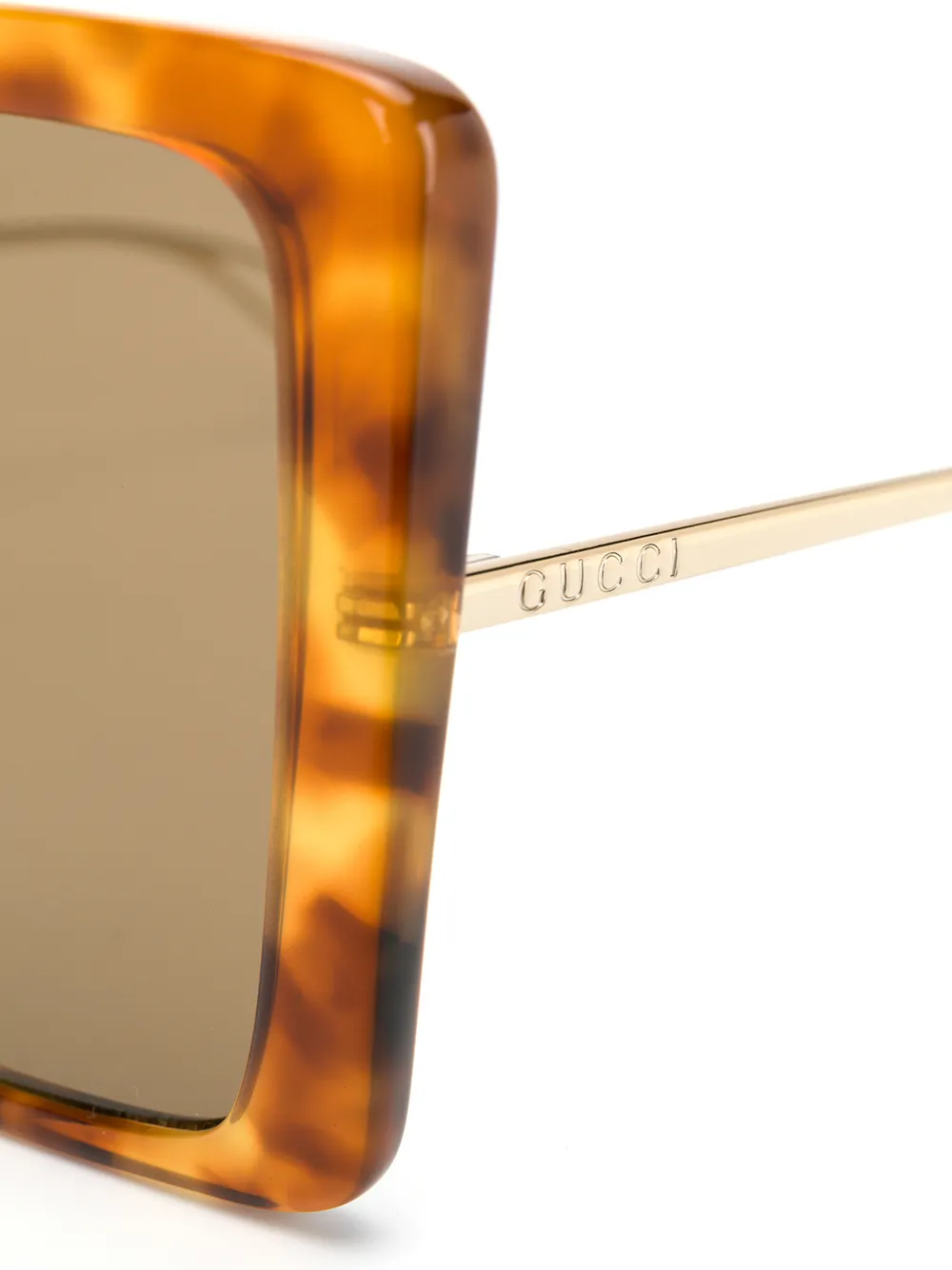 Gucci Eyewear Zonnebril met vierkant montuur Bruin
