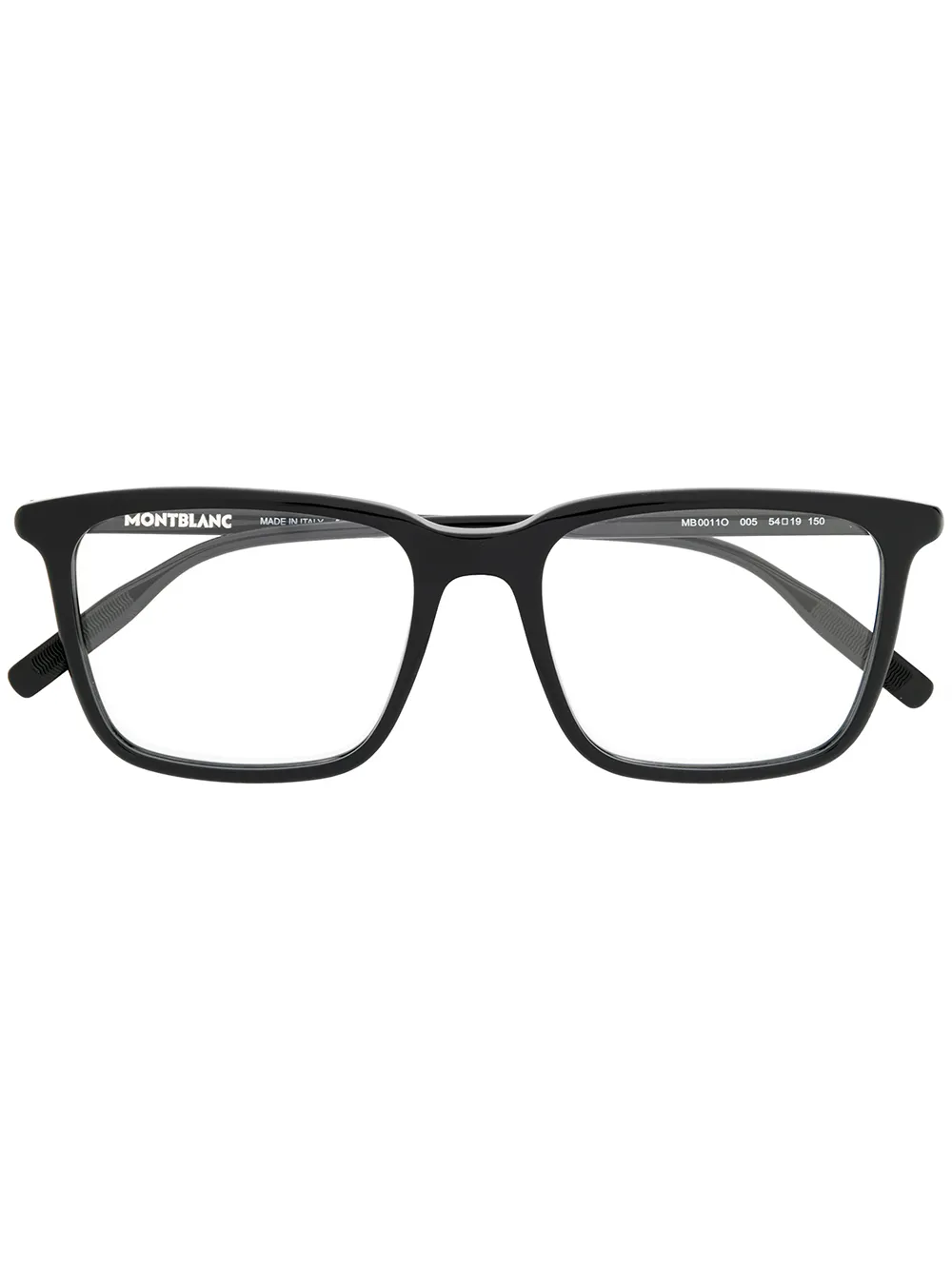 

Montblanc lentes con armazón rectangular - Negro