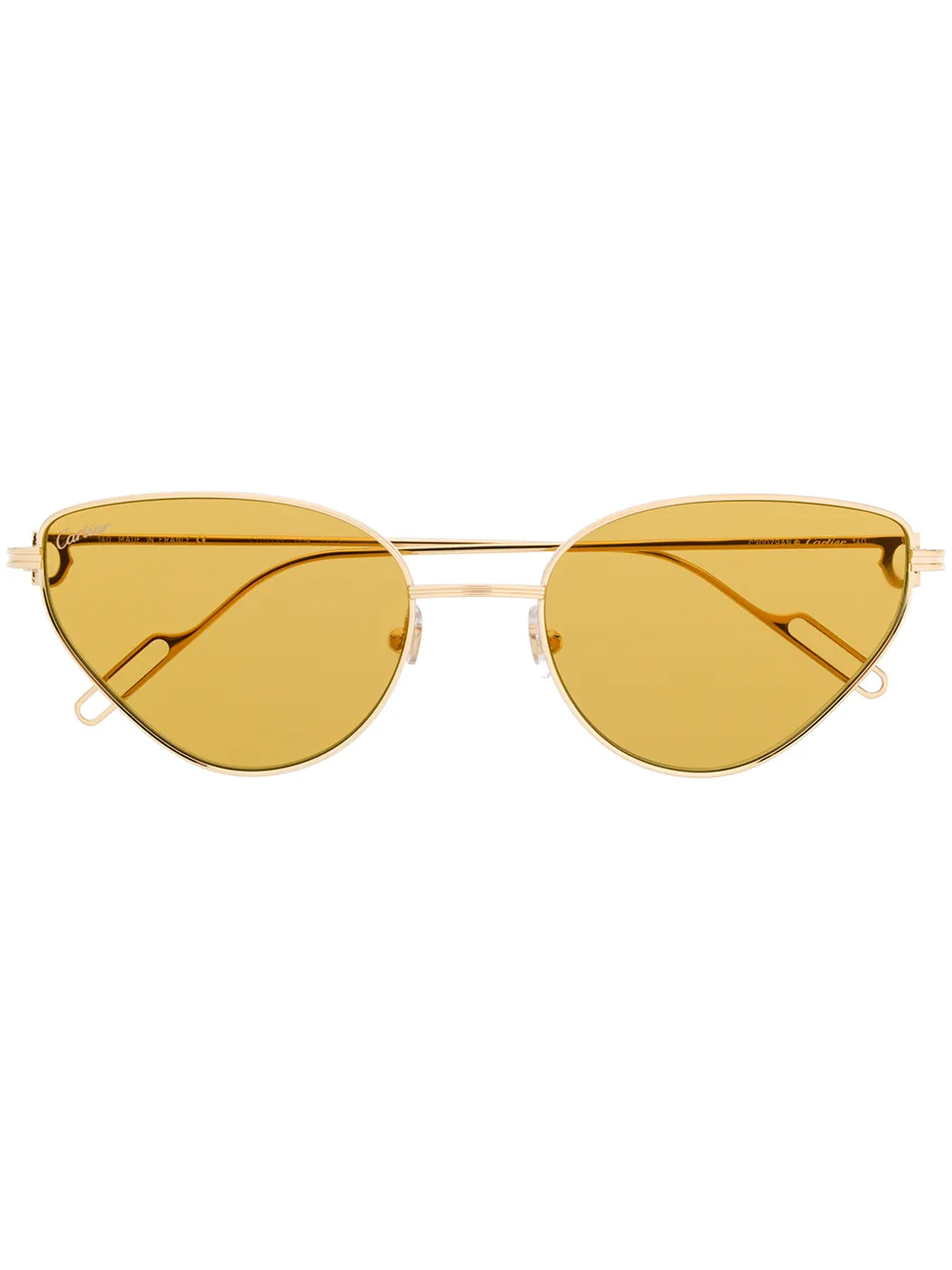 Cartier Eyewear Occhiali da sole cat-eye - Giallo