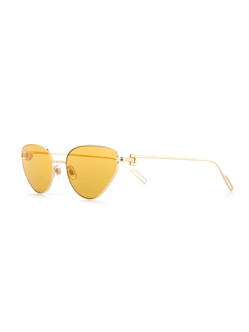  Cartier Eyewear Cat Eye Sonnenbrille   Gelb 