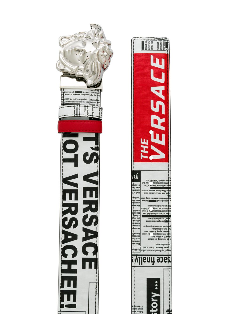 Versace Newspaper Print Belt | Farfetch.com