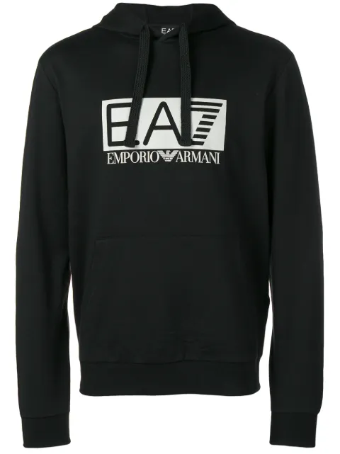 Ea7 Emporio Armani logo-print hoodie