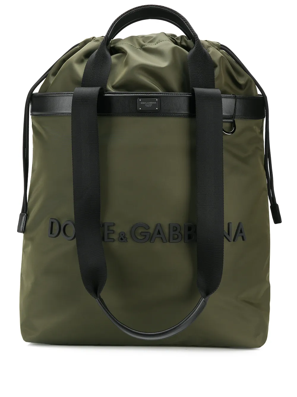 Dolce & Gabbana Borsa tote con logo goffrato - Verde