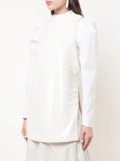ganni sequin top