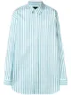 Image 1 of Martine Rose logo embroidered candy stripe shirt