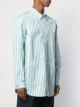 Martine Rose logo embroidered candy stripe shirt