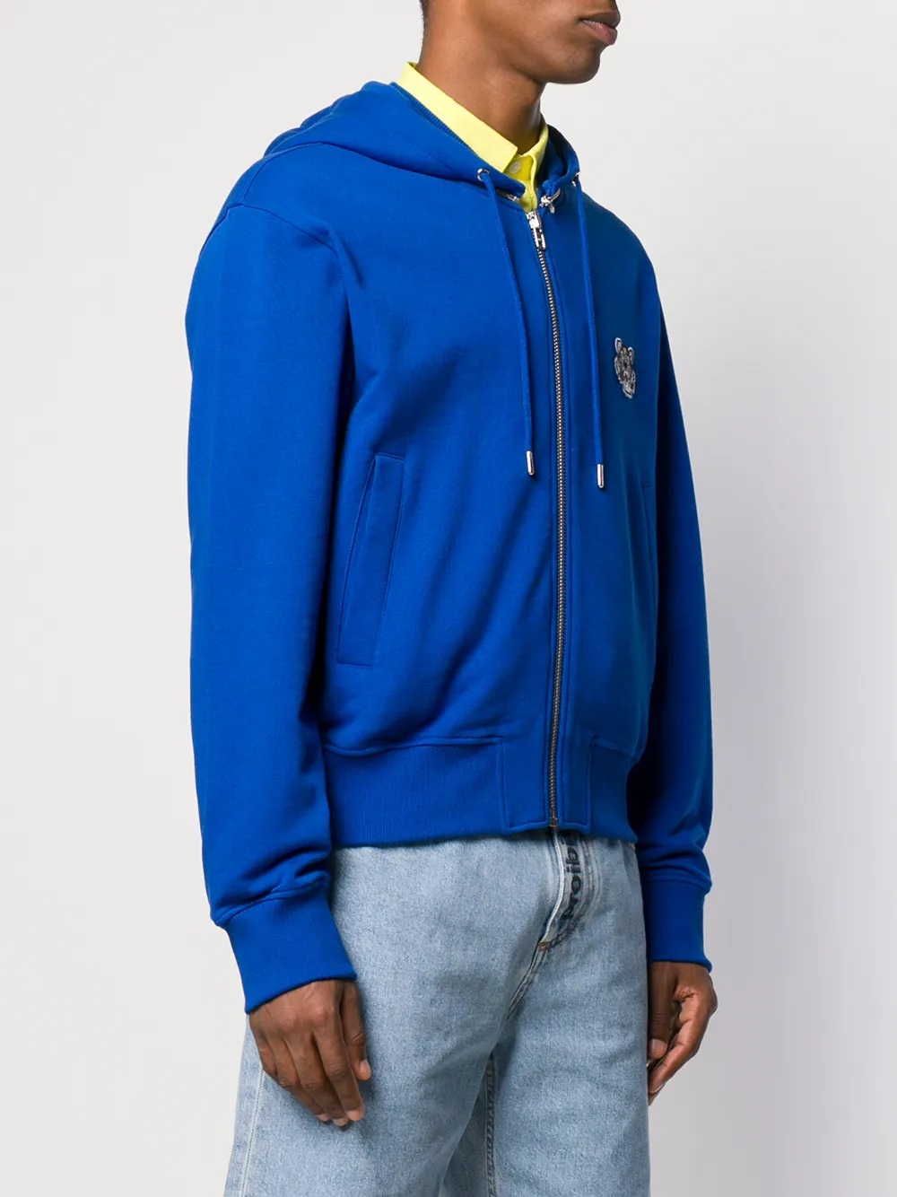  Kenzo Kapuzenjacke Mit Tigermotiv   Blau 