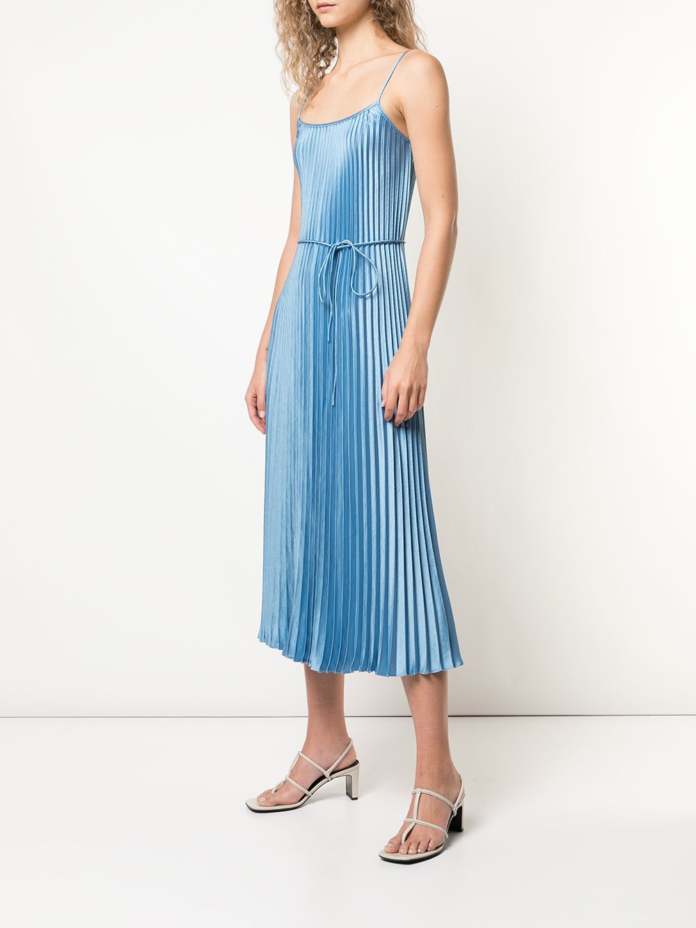 vince pleated midi dress