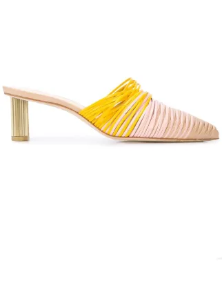 cult gaia sage leather mules