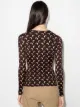 Marine Serre crescent moon print jersey top