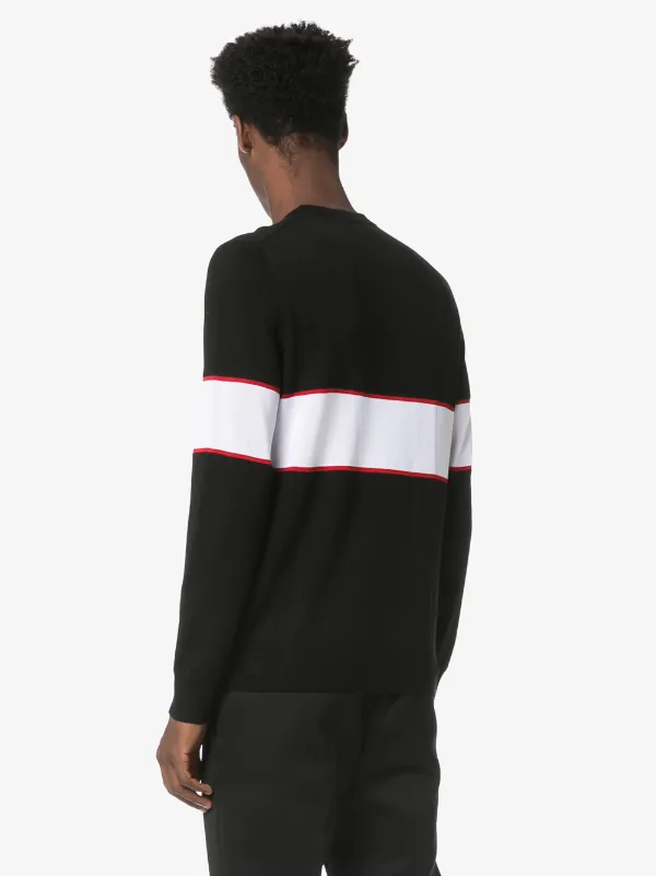 givenchy logo stripe sweater