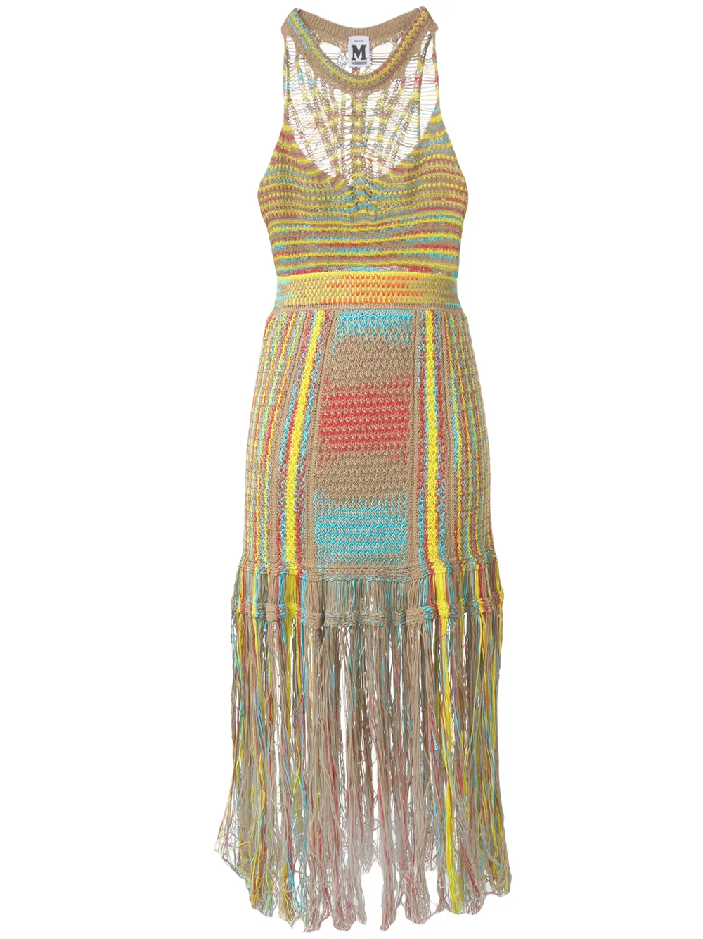 M Missoni Dresses M MISSONI FRINGED MULTICOLOUR DRESS - NEUTRALS