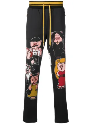 Dolce Gabbana Pig Characters Print Track Pants Farfetch