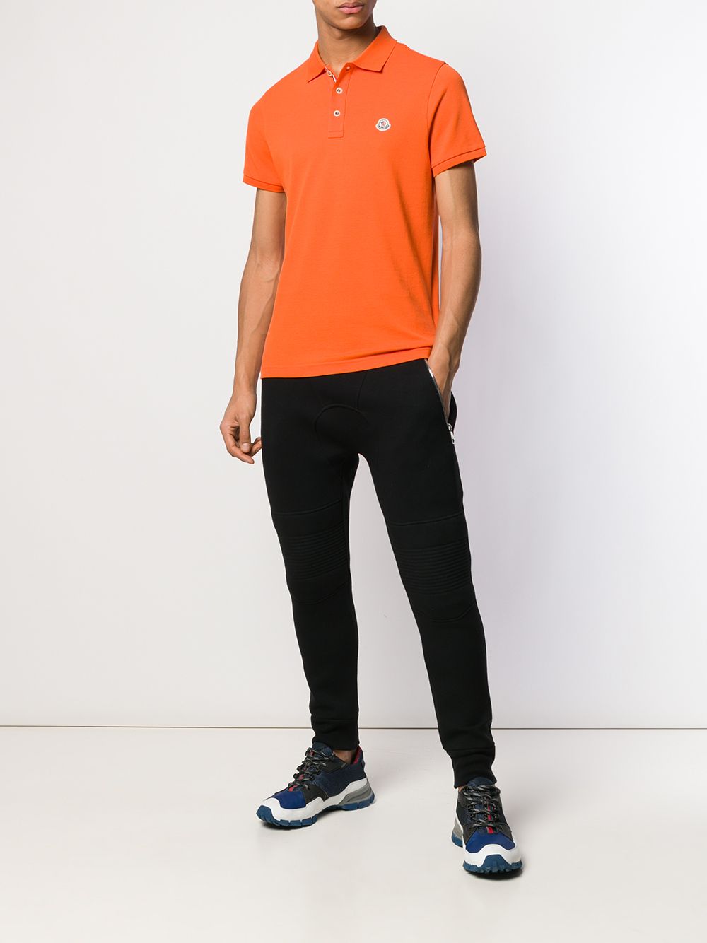 Moncler Polotop met logo - Oranje