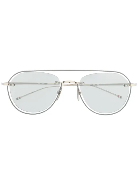 Thom Browne Eyewear TBS112 pilot-frame sunglasses