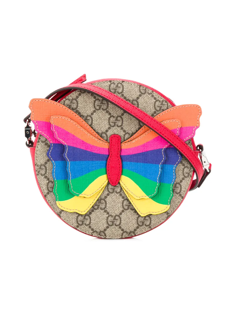 Gucci Kids футболка с аппликацией бабочки