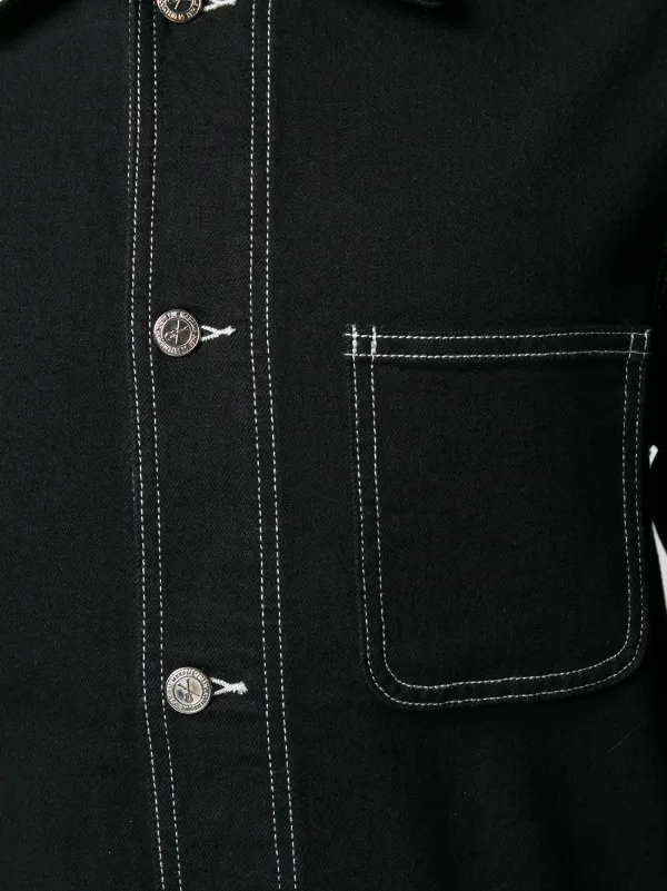 black stitch denim jacket