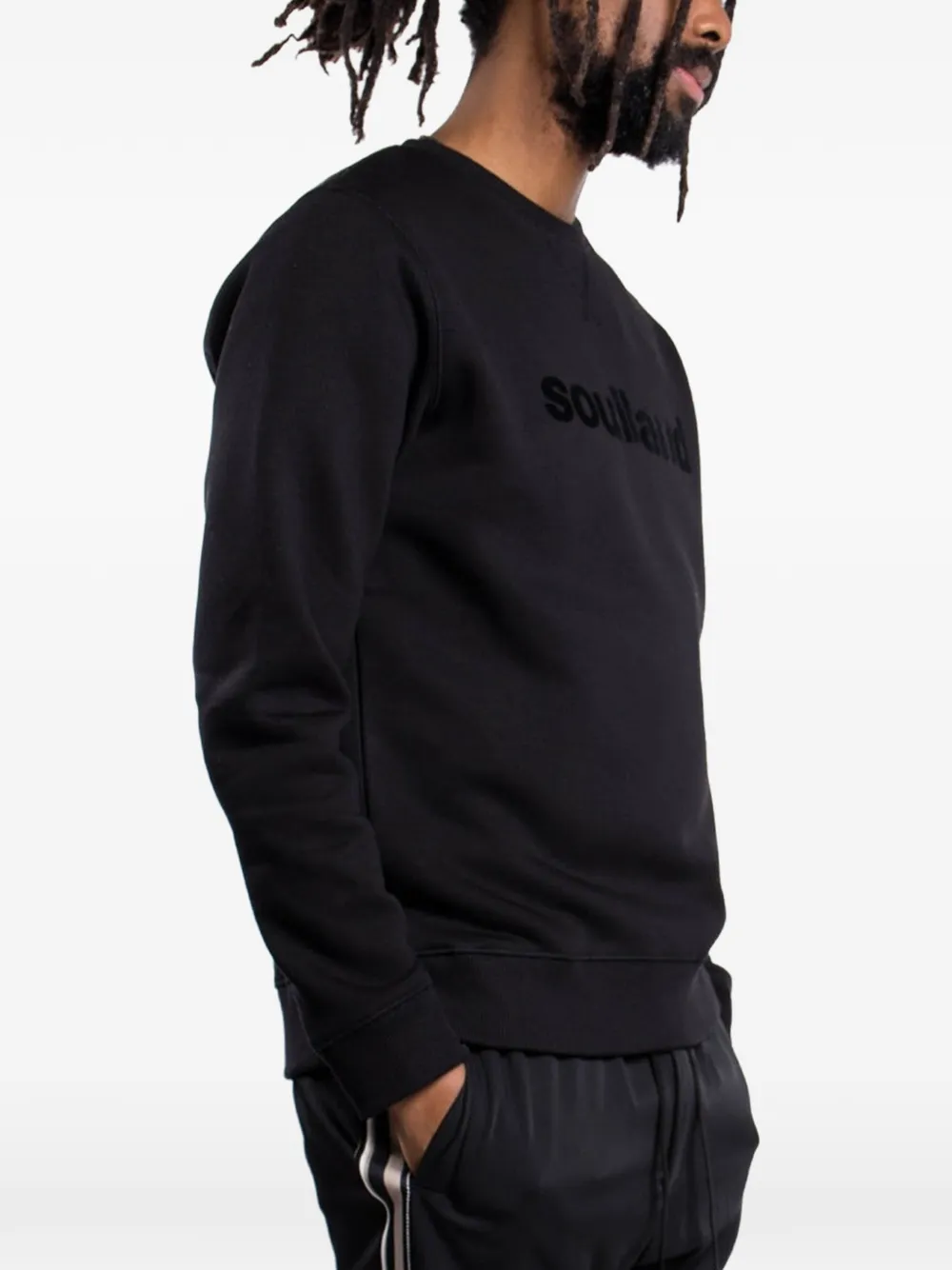  Soulland Logic Willie Sweatshirt Mit Rundem Ausschnitt   Schwarz 