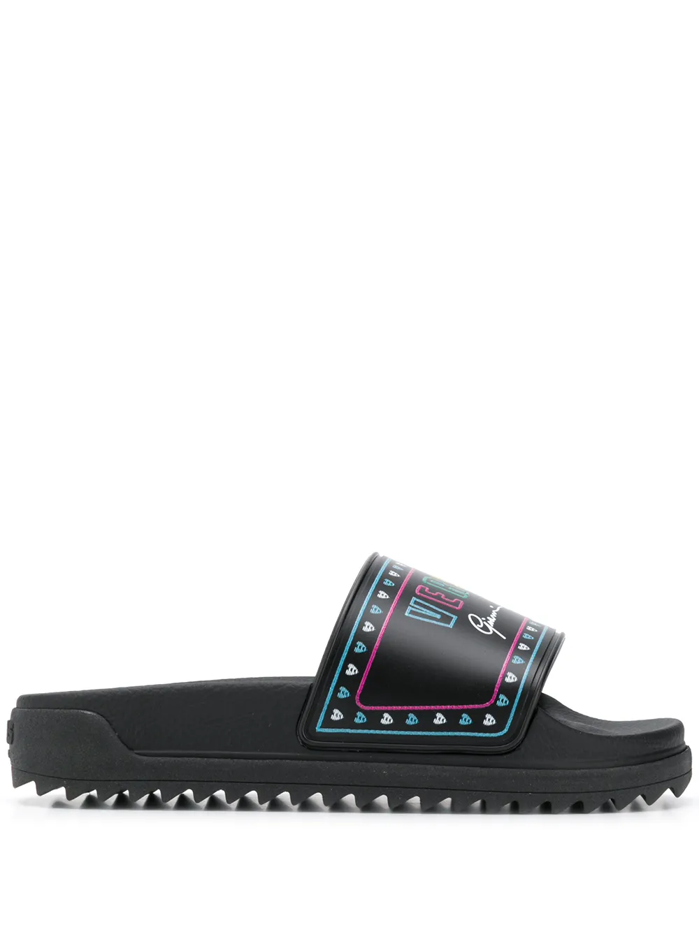 Versus Slippers VERSUS LOGO HEART SLIDES - BLACK